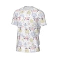 thumbnail image 6 of Wukai Hand Drawn Rabbit Print Men's Short-Sleeved Mesh T-Shirt,Quick-Dry Short Sleeve Workout T-Shirt-Large, 6 of 8