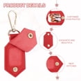 thumbnail image 4 of 2pcs Custom Leather Photo Keychain Personalized Picture Key Chain, Red, 4 of 7