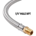 thumbnail image 7 of Propane Hoses and Fittings rv Quick Connect, 12-inch Stainless Braided RV Propane Hose Connector, Type 1 Tank Connection, 1/4 Male NPT, 2-Pack, 7 of 7
