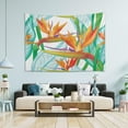 thumbnail image 5 of Birds Of Paradise Flower Tapestry Wall Hanging Tapestries Happy Colorful Hippie Psychedelic Art Polyester Carpet Wall Decorative for Living Room Bedroom 60x51inch, 5 of 7