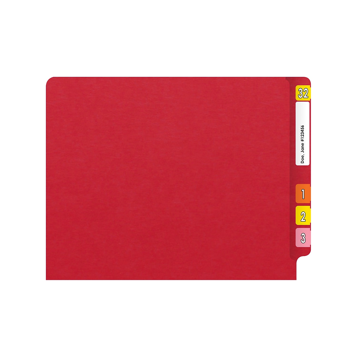 Medical Arts Press Heavy Duty End Tab File Folder Straight-Cut Letter Size Red 40/Box (S-09461-RED)