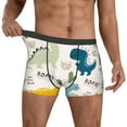 thumbnail image 2 of Kdxio Men's Boxer Briefs with Childish Dinosaur Print - Comfortable and Breathable Underwear for Everyday Wear, 2 of 7
