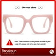 thumbnail image 3 of Fashion Oversized Blue Light Blocking Glasses for Women Men Trendy Big Square Frame Computer Eyeglasses, 3 of 7