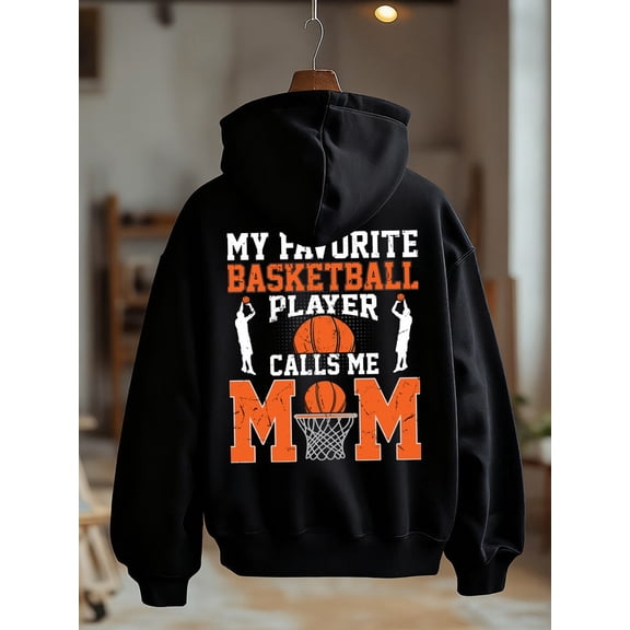Basketball Mom Hoodie hoodies & sweatshirt game for men long sleeve black Sporty Athletic Hoodie For Fall & Winter autumn aesthetic casual merch game over Trendy Unisex hoodie