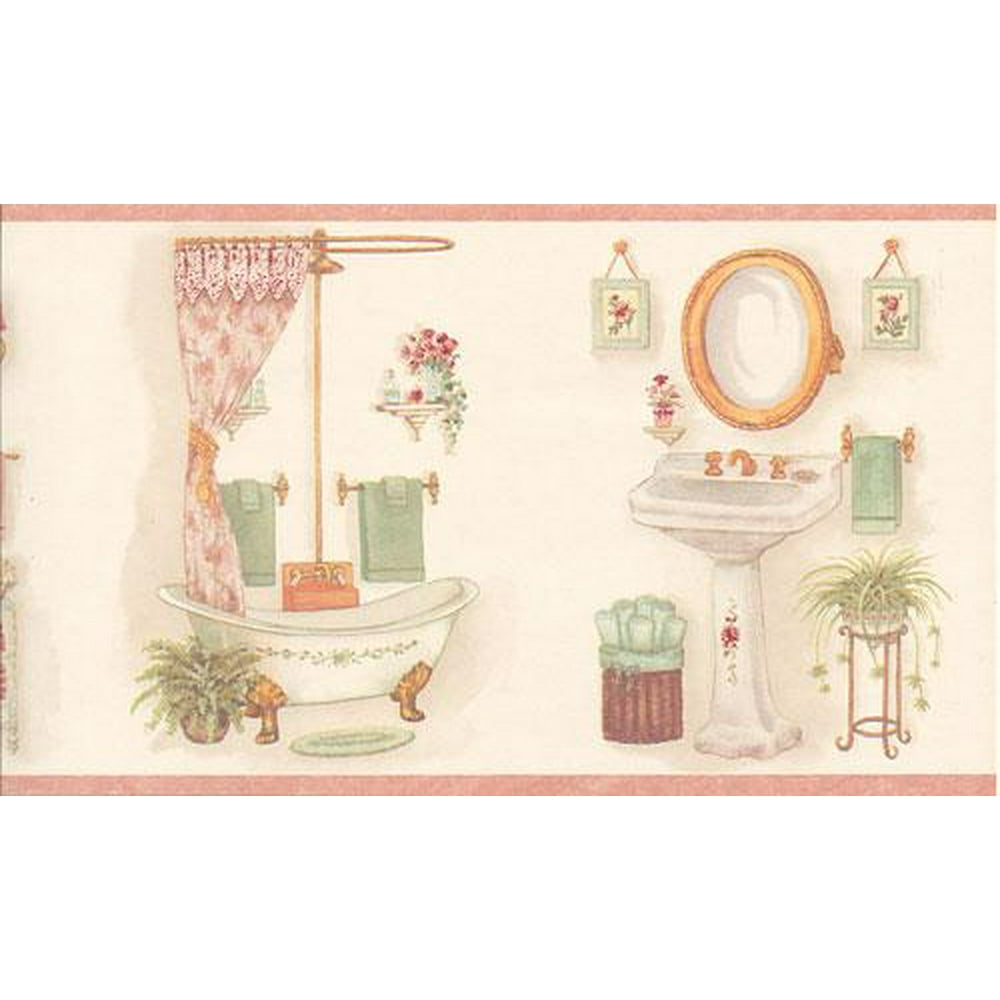 877620 Bathroom Wallpaper Border