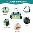 thumbnail image 3 of Medium Cooler Bag Lunch Bag Portable Meal Bag Work Meal Bag Outdoor Meal Bag Travel Meal Bag Picnic Meal Bag Going Out Meal Bag Blue Summer, 3 of 6