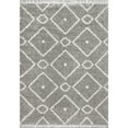 thumbnail image 5 of JONATHAN Y MERCER SHAG Mercer Shag Plush Tassel Moroccan Diamond Gray/Cream 3 ft. x 5 ft. Area Rug (MCR105C-3), 5 of 9