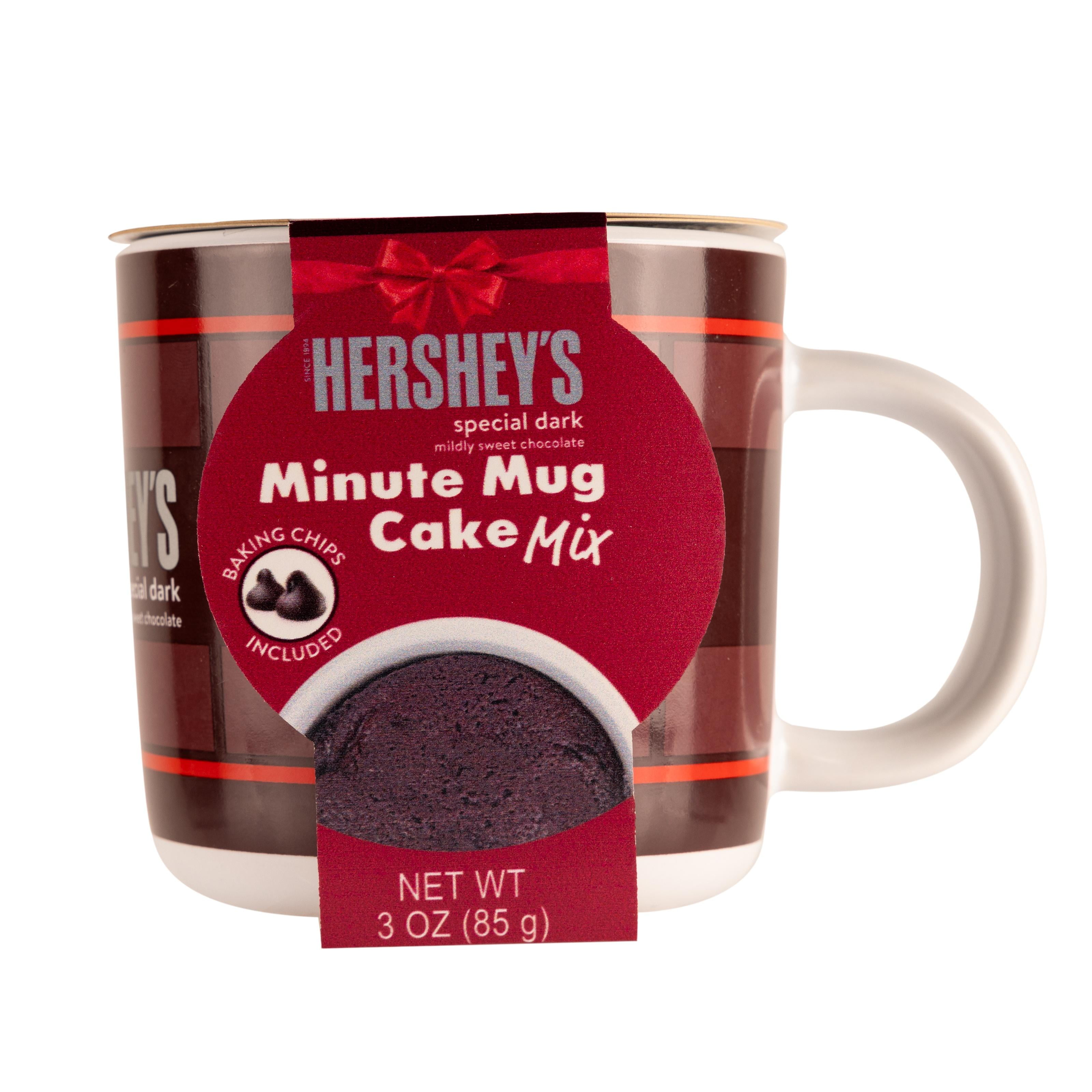 (2 pack) Hershey's Special Dark Mug Cake Mix, 3 oz, with 10 oz Ceramic Mug