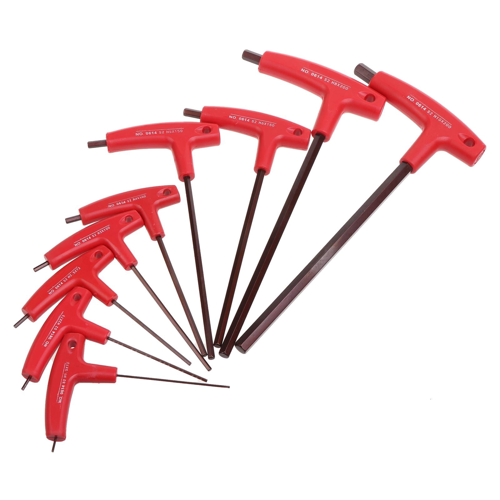 CEORPER 9 Pieces T-handle Allen Wrench Set Multifunctional Allen for Key Set Long Arm Ball End Hex for Key Set H1.5-H10 for Home