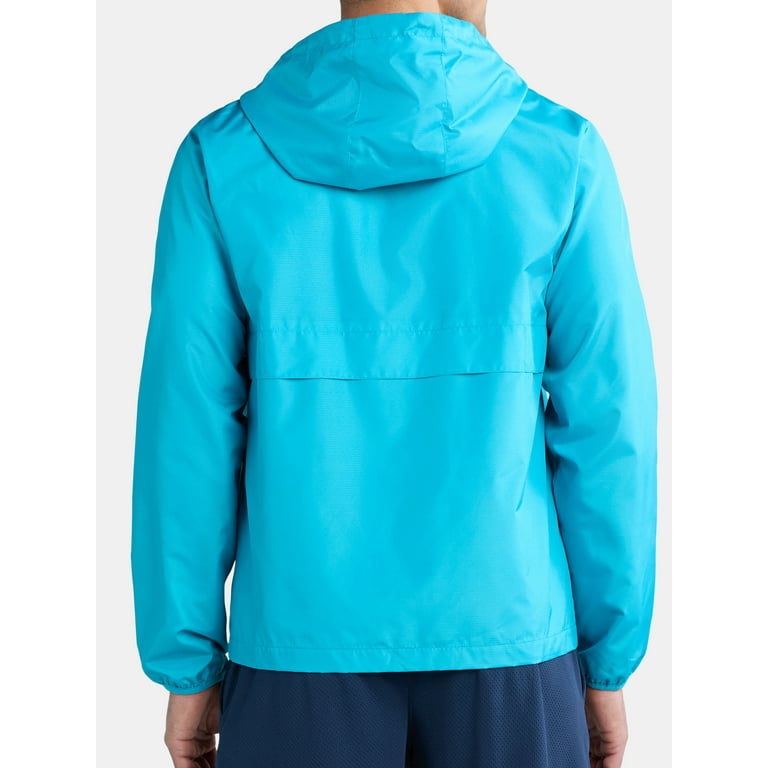 Reebok Men's Windbreaker Jacket with Hood, Full-Zip, Sizes S