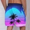 thumbnail image 4 of Puntoco Pantalones Cortos De Playa Para Hombre Con Bolsillo Con Cordón Y Estampado X24 Azul Xxl,Pantalones Cortos Hombre, 4 of 4