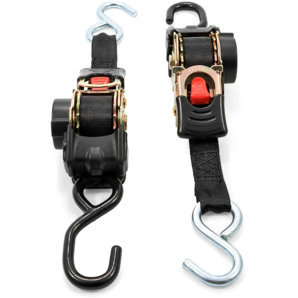 Camco 50033 Retractable Transom Tie Down Straps Safely Secures Your Boat When Traveling