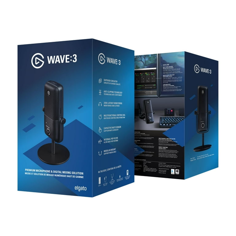 Elgato Wave:3 Microphone & Digital Mixing Solution, Condenser