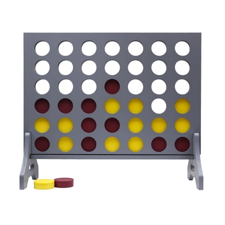 Tailgating Pros Premium Giant Four in a Row with Carrying Case - Jumbo Oversized Outdoor Yard Game - Connect Multiple Pucks in a Row to Win - Many Puck Colors Available!