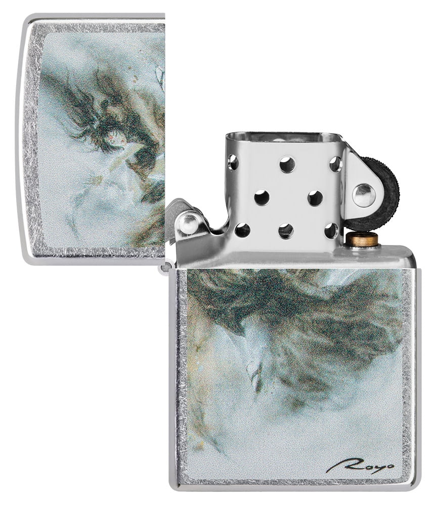 Zippo Luis Royo Design Street Chrome Pocket Lighter
