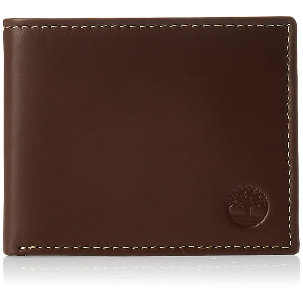 Billetera de Cuero Marrón para Hombre Timberland con Bolsillo Abatible