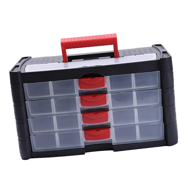 Hardware Organizer with Dividers Tools Organizer Multipurpose Organizer  Bead Organizer Screw Storage Box Storage Drawers for Screws Parts 4 Layer 