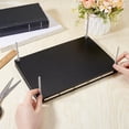 thumbnail image 3 of Wooden Book Press Bookbinding Paper Press for Bookbinding Supplies Black Rectangle Bamboo Portable Book Press Bookbinding Tool Flat Paper Press Machine for DIY Handmade Paper Press Black, 3 of 6