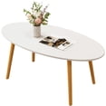 thumbnail image 1 of Mesa de Centro para Sala Mesa Auxiliar Mesas Laterales Recibidor Mesitas Lateral Coffee Table Minimalista Pequeña la Moderna Madera Mesa Decorativa Oficina y Hogar 100 * 48 * 42cm (Blanco), 1 of 7