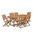 thumbnail image 3 of East West Furniture 7 Piece Outdoor Patio Dining Sets, 3 of 6