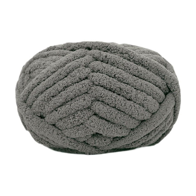 Hilo grueso y voluminoso Gloria para tejer a mano Gris oscuro