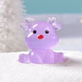 thumbnail image 4 of JWshufel 12 Pack Mini Christmas Ornaments Christmas Decorations Christmas Tree Ornaments Luminous Reindeer Statue Indoor Outdoor Decoration Desktop Garden Craft 1 in Purple, 4 of 4
