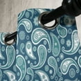 thumbnail image 3 of Ambesonne Vintage Blue Grommet Curtain, Eastern Paisley, 50" x 108", Dark Blue Teal and White, 3 of 6