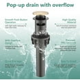 thumbnail image 5 of Bathroom Sink Faucet with Pull Out Sprayer, Single Handle Modern Bathroom Basin Faucet with Pop-up Sink Drain Stopper & Deck Plate 1 or 4-inch Centerset 3 Hole, Gold, 5 of 10