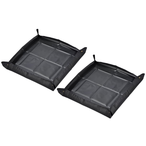 Alfombrilla para trasplante de plantas Uxcell, alfombrillas de jardinería impermeables, paquete de 2 en negro