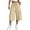 Khaki-woman capri pants, variant on RongHuan Women's Capri Pants Baggy Cargo Wide Leg Cropped Sweatpants Drawstring Casual Jogger Pants with Pockets