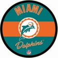 thumbnail image 2 of Miami Dolphins 23" LED Retro Logo Round Wall Sign, 2 of 3