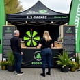 thumbnail image 2 of WinSpin 24" Display Prize Wheel Black & Green DIY Tabletop 12 Slots Modular Custom Spinning Wheel for Pop Up Trade Show, 2 of 9