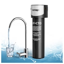 Vortopt Q5-UF 0.01 Micron Ultrafiltration 19K Gallons Under Sink Water Filtration System With Faucet - 24 Months Filter Life, Reduces Chlorine, Bad Taste & Odor