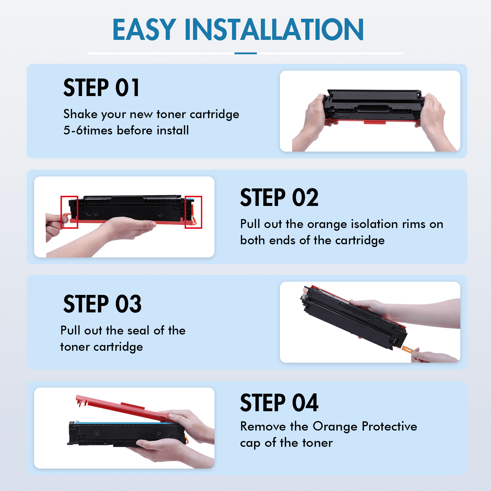 215A Toner Cartridges With Chip Compatible for HP 215A W2310A Laserjet M182nw M183fw M182n Color M155a M155nw M182 M183 Printer Ink 4 Pack