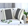 thumbnail image 5 of Boho Throw Pillow Covers with Tassels & Plaid Pattern, 20x20 Inches, Black and White (Set of 2)| Decorative Checkered Cushion Covers for Living room Couch Sofa/ Farmhouse Accent Woven Pillow Cases, 5 of 13