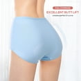 thumbnail image 4 of BRIGHTFUFU Calzoncillos de cintura alta para mujer, ropa interior elástica, talla XXL, 4 Uds., 4 of 8