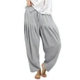 thumbnail image 2 of Easter Plus Size Pants- Women's Solid Color Daily Commuting Fashion Casual Radish Pants, 2 of 5