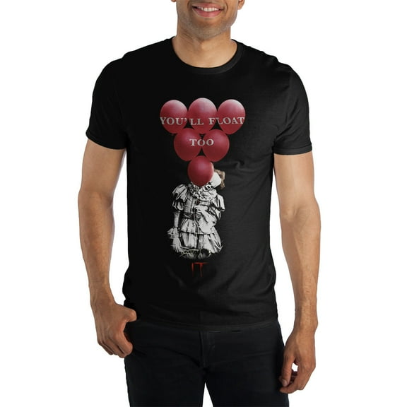 It Red Balloons Black T-Shirt-M