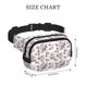 thumbnail image 4 of Fotbe Rose Flowers Cangurera Cuadrada con Estampado de Doble Capa, Bolsa de Cintura Ajustable Mini para Hombres y Mujeres, 4 of 9