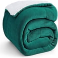 thumbnail image 3 of Fleece Throw Blanket for Couch Forest Green - King (108" x 90"), 3 of 5