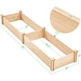 thumbnail image 3 of 8×2ft Wooden Horticulture Raised Garden Bed Divisible Elevated Planting Planter Box for Flowers/Vegetables/Herbs in Backyard/Patio Outdoor, Natural Wood, 95 x 25 x 11in, 3 of 9