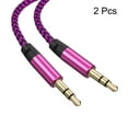thumbnail image 3 of 2 Pack Aux Cable 3.5mm Male to Male Nylon Braided 3Ft 3 Pole Hi-Fi Stereo Sound Auxiliary Cord Rose Red, 3 of 6