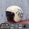 thumbnail image 5 of Casco de motocicleta retro de última generación, abierto, 3/4, para bicicleta tipo chopper, con lente, aprobado por DOT, orz-060, 5 of 5