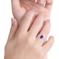 thumbnail image 5 of Oval Engagement Ring Accent Vintage Simulated CZ 925 Sterling Silver Size 9, 5 of 5