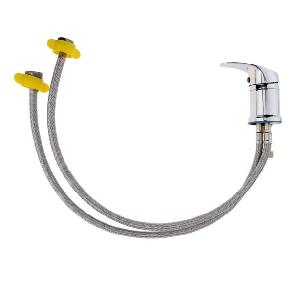 Minnieouse Grifo frío caliente con pieza de repuesto de manguera para tazón de champú de salón de belleza Spa masajeadores 60 cm
