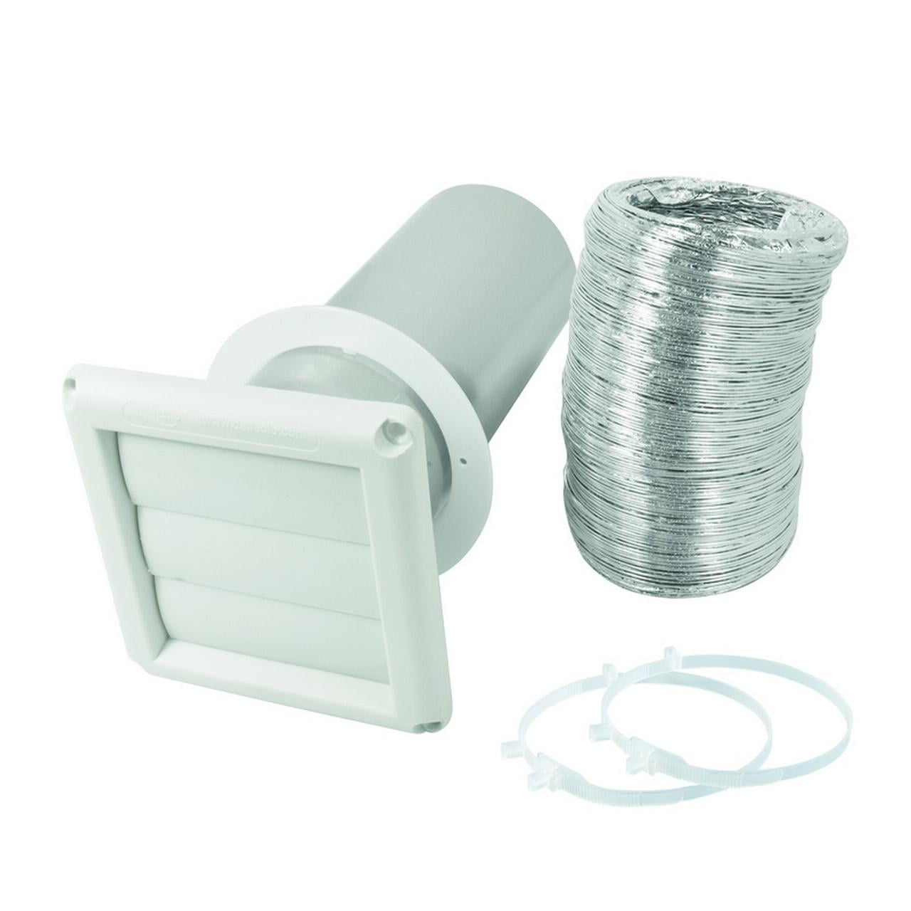 Deflect-O Deflecto Sk8wf Supurr-flex Dryer Vent Kit 8 ft. DEFSK8WF -  Walmart.com