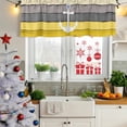 thumbnail image 6 of Nautical Anchor Valances for Windows, Decorative Rod Pocket Window Valance Curtains, Yellow Gray Gradient Wooden Grain Short Curtain Drapes for Kitchen/Bathroom/Living Room, 2 Panels, 42" W x 18" L, 6 of 8