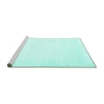 thumbnail image 2 of Ahgly Company Machine Washable Indoor Square Solid Turquoise Blue Modern Area Rugs, 6' Square, 2 of 4