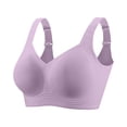 thumbnail image 4 of GPOECD Plus Size Bras Seamless Wirefree Comfort Full Coverage Everyday Bra with Smooth Straps Breathable Bras for Women Underwire,Purple,XXXXL, 4 of 4