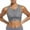 Gray, variant on Womens Zip Front Sports Bra Running High Impact Sports Bras Padded Racerback Workout Gym Yoga Bras Black